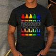Colorful Crayon Kindergarten Team Tee For Teachers Students Men Women Kids Men's Casual T-Shirt Dark Grey
