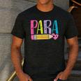 Colorful PARA Teacher Paraprofessional Cute Pencil Men's Casual T-Shirt Dark Grey Colorful PARA Teacher Paraprofessional Cute Pencil Men's Casual T-Shirt Dark Grey