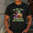 All The Cool Dragons Are Reading Dragon Teacher Men's Casual T-Shirt Dark Grey