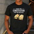 Cool History Teacher Read The Constitution For The Articles Men's Casual T-Shirt Dark Grey