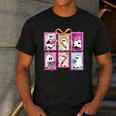 Coquette Bow Spooky Teacher Ghost Halloween Trick Or Teach Men's Casual T-Shirt Dark Grey