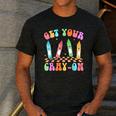 Get Your Cray-On Preschool Teacher Kindergarten Teacher Men's Casual T-Shirt Dark Grey