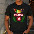 Crayon Box Fun Teacher Student Crayon Squad Halloween 2023 Men's Casual T-Shirt Dark Grey Crayon Box Fun Teacher Student Crayon Squad Halloween 2023 Men's Casual T-Shirt Dark Grey