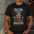 Creepin It Real With My 2nd Grade Monsters Halloween Teacher For Men Women Kids Men's Casual T-Shirt Dark Grey Creepin It Real With My 2nd Grade Monsters Halloween Teacher For Men Women Kids Men's Casual T-Shirt Dark Grey