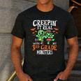 Creepin It Real Monster School 3rd Grade Teacher Halloween Men's Casual T-Shirt Dark Grey