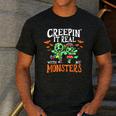 Creepin It Real Monster School Teacher Principal Halloween Men's Casual T-Shirt Dark Grey