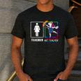 Cute Art Teacher Magical Dabbing Unicorn Artist Men's Casual T-Shirt Dark Grey Cute Art Teacher Magical Dabbing Unicorn Artist Men's Casual T-Shirt Dark Grey