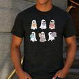Cute Boo Ghost Reading Books Halloween Librarian Teacher Kid Men's Casual T-Shirt Dark Grey Cute Boo Ghost Reading Books Halloween Librarian Teacher Kid Men's Casual T-Shirt Dark Grey