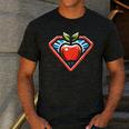 Cute Distressed Super Teacher Superhero Apple Men's Casual T-Shirt Dark Grey Cute Distressed Super Teacher Superhero Apple Men's Casual T-Shirt Dark Grey