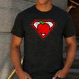 Cute Distressed Super Teacher Superhero Apple Shirt Men's Casual T-Shirt Dark Grey Cute Distressed Super Teacher Superhero Apple Shirt Men's Casual T-Shirt Dark Grey