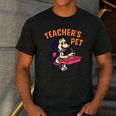 Cute Elementary School Student Dog Teacher's Pet Men's Casual T-Shirt Dark Grey Cute Elementary School Student Dog Teacher's Pet Men's Casual T-Shirt Dark Grey