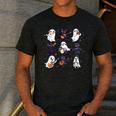 Cute Ghost Cat Playing Musical Halloween Music Teacher Men's Casual T-Shirt Dark Grey Cute Ghost Cat Playing Musical Halloween Music Teacher Men's Casual T-Shirt Dark Grey