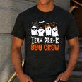 Cute Ghost Team Pre K Boo Crew Halloween Teacher Student Men's Casual T-Shirt Dark Grey