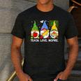 Cute Gnomes Teach Love And Inspire Back To School Teacher Men's Casual T-Shirt Dark Grey