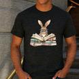 Cute Reading Bunny Glasses Books Bookworm Reader Teacher Men's Casual T-Shirt Dark Grey Cute Reading Bunny Glasses Books Bookworm Reader Teacher Men's Casual T-Shirt Dark Grey
