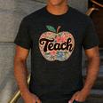Cute Teacher With Apple Retro Teacher Kids Back To School Men's Casual T-Shirt Dark Grey Cute Teacher With Apple Retro Teacher Kids Back To School Men's Casual T-Shirt Dark Grey