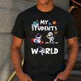 Cute Teacher My Students Are Out-Of This World Space Men's Casual T-Shirt Dark Grey Cute Teacher My Students Are Out-Of This World Space Men's Casual T-Shirt Dark Grey
