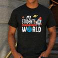 Cute Teacher My Students Are Out Of This World Space Men Women Kids Men's Casual T-Shirt Dark Grey