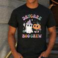 Daycare Boo Crew Groovy Halloween Floral Ghost Kid Teacher Men's Casual T-Shirt Dark Grey Daycare Boo Crew Groovy Halloween Floral Ghost Kid Teacher Men's Casual T-Shirt Dark Grey