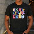 In My Daycare Era Groovy Teacher Daycare First Day Of School Men's Casual T-Shirt Dark Grey In My Daycare Era Groovy Teacher Daycare First Day Of School Men's Casual T-Shirt Dark Grey