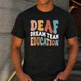 Deaf Dream Team Education Deaf Education Teacher Men's Casual T-Shirt Dark Grey Deaf Dream Team Education Deaf Education Teacher Men's Casual T-Shirt Dark Grey
