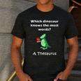 Dinosaur Thesaurus Grammar Joke Teacher Men's Casual T-Shirt Dark Grey Dinosaur Thesaurus Grammar Joke Teacher Men's Casual T-Shirt Dark Grey