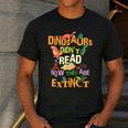 Dinosaurs Didn't Read Now They Are Extinct Reading Teacher Men's Casual T-Shirt Dark Grey Dinosaurs Didn't Read Now They Are Extinct Reading Teacher Men's Casual T-Shirt Dark Grey