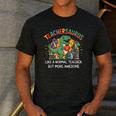 Dinosaurs Teachersaurus Like A Normal Teacher More Awesome Men's Casual T-Shirt Dark Grey