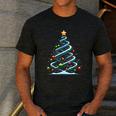 DNA Helix Christmas Tree Scientist Biology Science Teacher Men's Casual T-Shirt Dark Grey