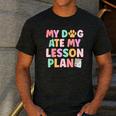 My Dog Ate My Lesson Plan Kindergarten Teacher Dog Lover For Men Women Men's Casual T-Shirt Dark Grey