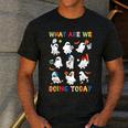 What Are We Doing Today Ghost PE Teacher Team Halloween Men's Casual T-Shirt Dark Grey