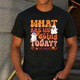 What Are We Doing Today Halloween PE Spooky Teacher Men's Casual T-Shirt Dark Grey