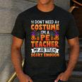 I Don't Need a Costume I'm a Pe Teacher Retro Halloween Men's Casual T-Shirt Dark Grey I Don't Need a Costume I'm a Pe Teacher Retro Halloween Men's Casual T-Shirt Dark Grey