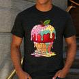 Dripping Apple Ice Cream Cone Cute Teacher Appreciation Men's Casual T-Shirt Dark Grey Dripping Apple Ice Cream Cone Cute Teacher Appreciation Men's Casual T-Shirt Dark Grey