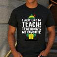 Duble2t I Just Like To Teach Teachings My Favorite Elf Teacher -Adults & -Kids Red Short Sleeve Men's Casual T-Shirt Dark Grey Duble2t I Just Like To Teach Teachings My Favorite Elf Teacher -Adults & -Kids Red Short Sleeve Men's Casual T-Shirt Dark Grey