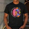 Dyslexia Different Perspective Reading Brain Floral Teacher Men's Casual T-Shirt Dark Grey