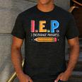 I E P I Encourage Progress Special Education Teacher Men's Casual T-Shirt Dark Grey I E P I Encourage Progress Special Education Teacher Men's Casual T-Shirt Dark Grey