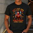 Eat Kids Punctuation Saves Lives Thanksgiving Turkey Teacher Men's Casual T-Shirt Dark Grey Eat Kids Punctuation Saves Lives Thanksgiving Turkey Teacher Men's Casual T-Shirt Dark Grey