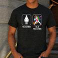 ELA Teacher Dabbing Unicorn Teacher Women Men's Casual T-Shirt Dark Grey ELA Teacher Dabbing Unicorn Teacher Women Men's Casual T-Shirt Dark Grey