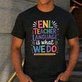English Teaching ENL Teacher Language Is What We Do Men's Casual T-Shirt Dark Grey English Teaching ENL Teacher Language Is What We Do Men's Casual T-Shirt Dark Grey