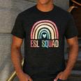 ESL Squad Teacher Crew Team Back To School English Rainbow Men's Casual T-Shirt Dark Grey ESL Squad Teacher Crew Team Back To School English Rainbow Men's Casual T-Shirt Dark Grey