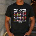 ESL Teacher All Are Welcome Here For Worlds Virtual Teachers Men's Casual T-Shirt Dark Grey