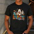 Everyone Communicates Differently Halloween SLP Sped Teacher Men's Casual T-Shirt Dark Grey