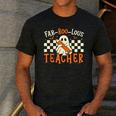 Fab Boo Lous Teacher Retro Ghost Spooky Halloween Costume Men's Casual T-Shirt Dark Grey
