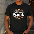 Fall For A Great Book Reading Librarian Autumn Teacher Men's Casual T-Shirt Dark Grey
