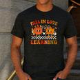 Fall In Love With Learning Autumn Pumpkin Fall Teacher Kids Men's Casual T-Shirt Dark Grey Fall In Love With Learning Autumn Pumpkin Fall Teacher Kids Men's Casual T-Shirt Dark Grey