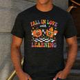 Fall In Love With Learning Autumn Fall Season Teacher Men's Casual T-Shirt Dark Grey Fall In Love With Learning Autumn Fall Season Teacher Men's Casual T-Shirt Dark Grey