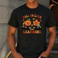 Fall In Love With Learning Teacher Student Autumn Pumpkin Men's Casual T-Shirt Dark Grey Fall In Love With Learning Teacher Student Autumn Pumpkin Men's Casual T-Shirt Dark Grey