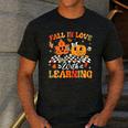 Fall In Love With Learning Fall Teacher Thanksgiving Retro Men's Casual T-Shirt Dark Grey Fall In Love With Learning Fall Teacher Thanksgiving Retro Men's Casual T-Shirt Dark Grey