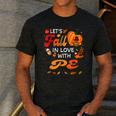 Lets Fall In Love With PE Teacher Thanksgiving Men's Casual T-Shirt Dark Grey Lets Fall In Love With PE Teacher Thanksgiving Men's Casual T-Shirt Dark Grey